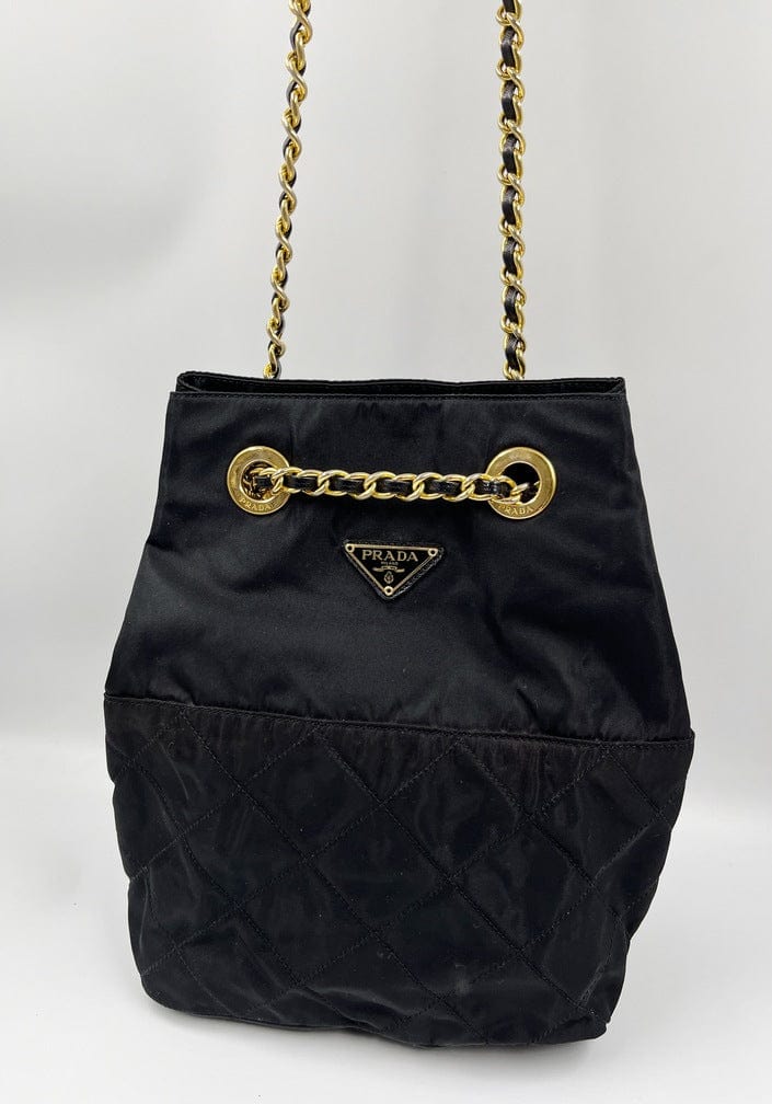 Prada Nylon Tote with Chain Handle