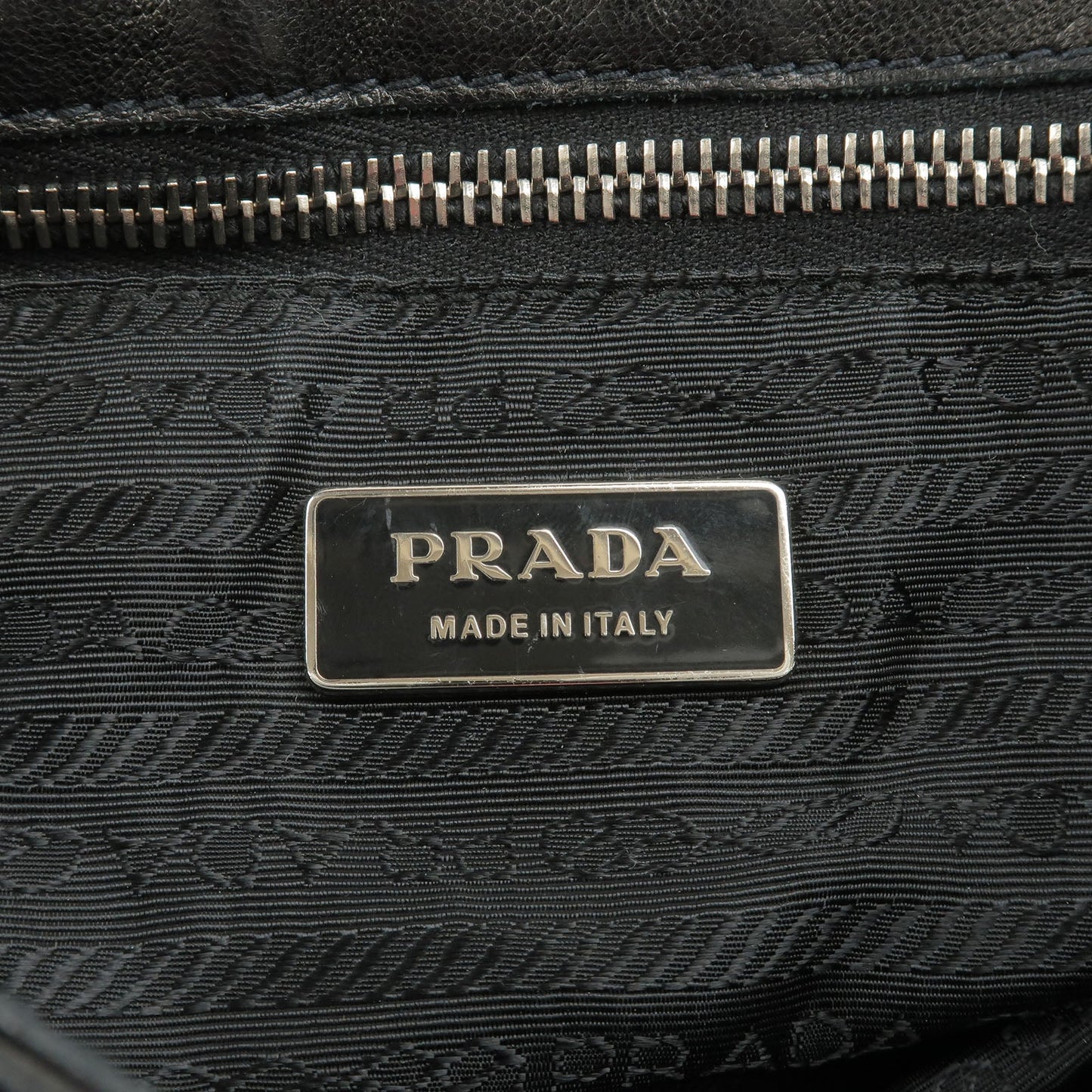 PRADA Leather Shoulder Bag NERO Black