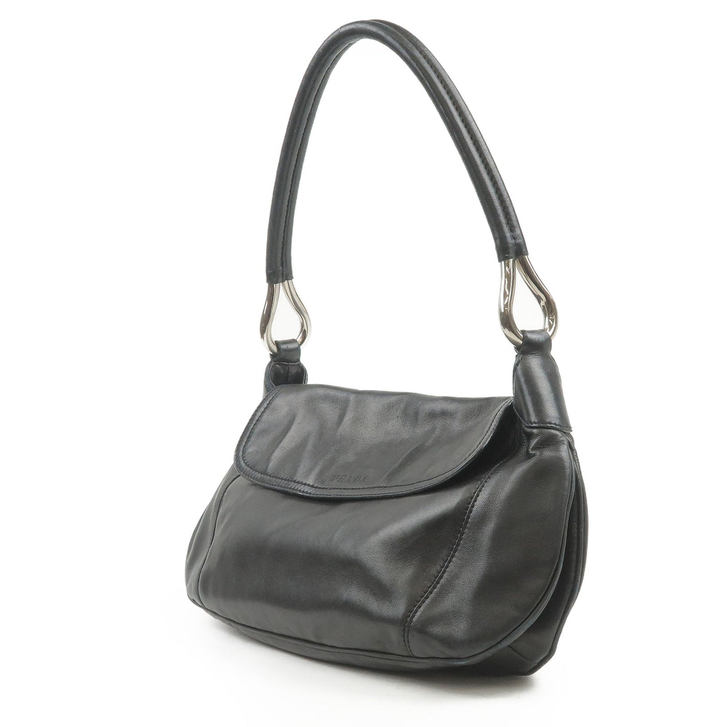 PRADA Leather Shoulder Bag NERO Black