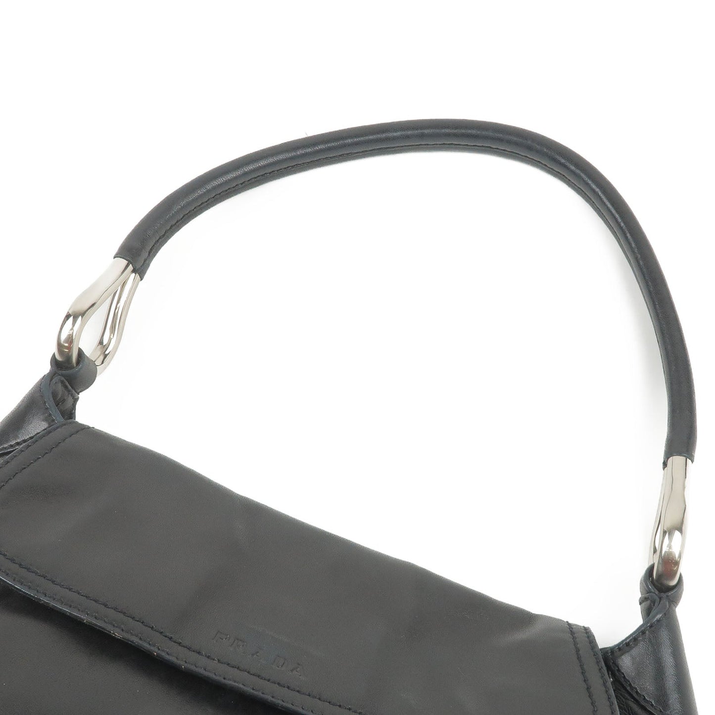 PRADA Leather Shoulder Bag NERO Black