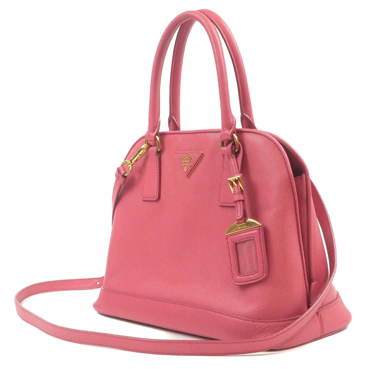 PRADA Leather 2Way Hand Bag Shoulder Bag Pink