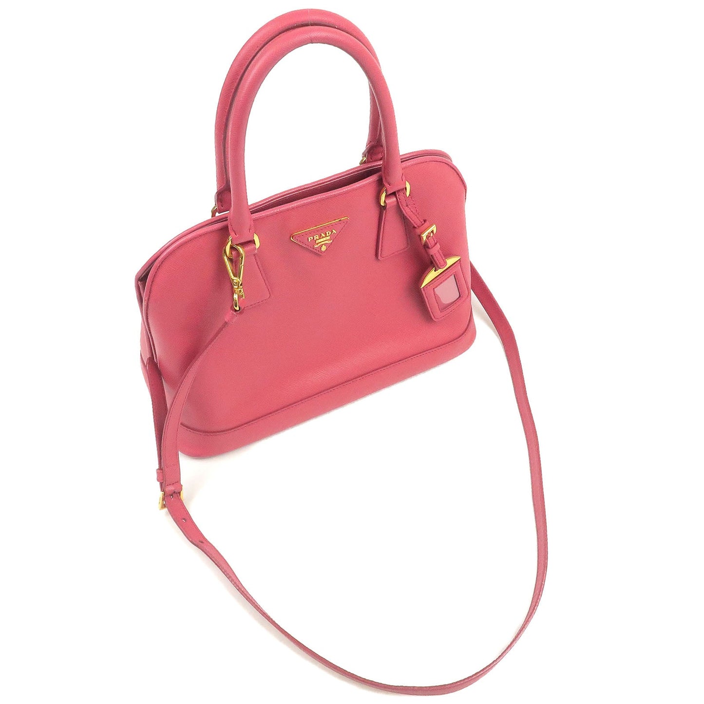 PRADA Leather 2Way Hand Bag Shoulder Bag Pink