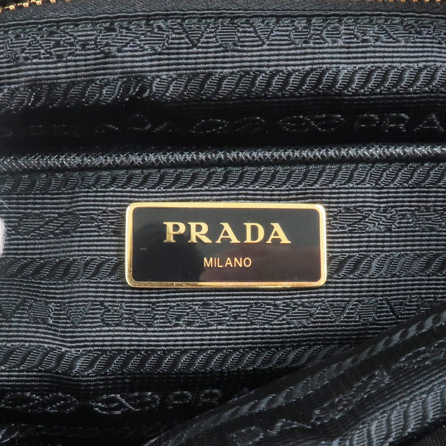 PRADA Nylon Leather 2Way Hand Bag Shoulder Bag Black 1BA843