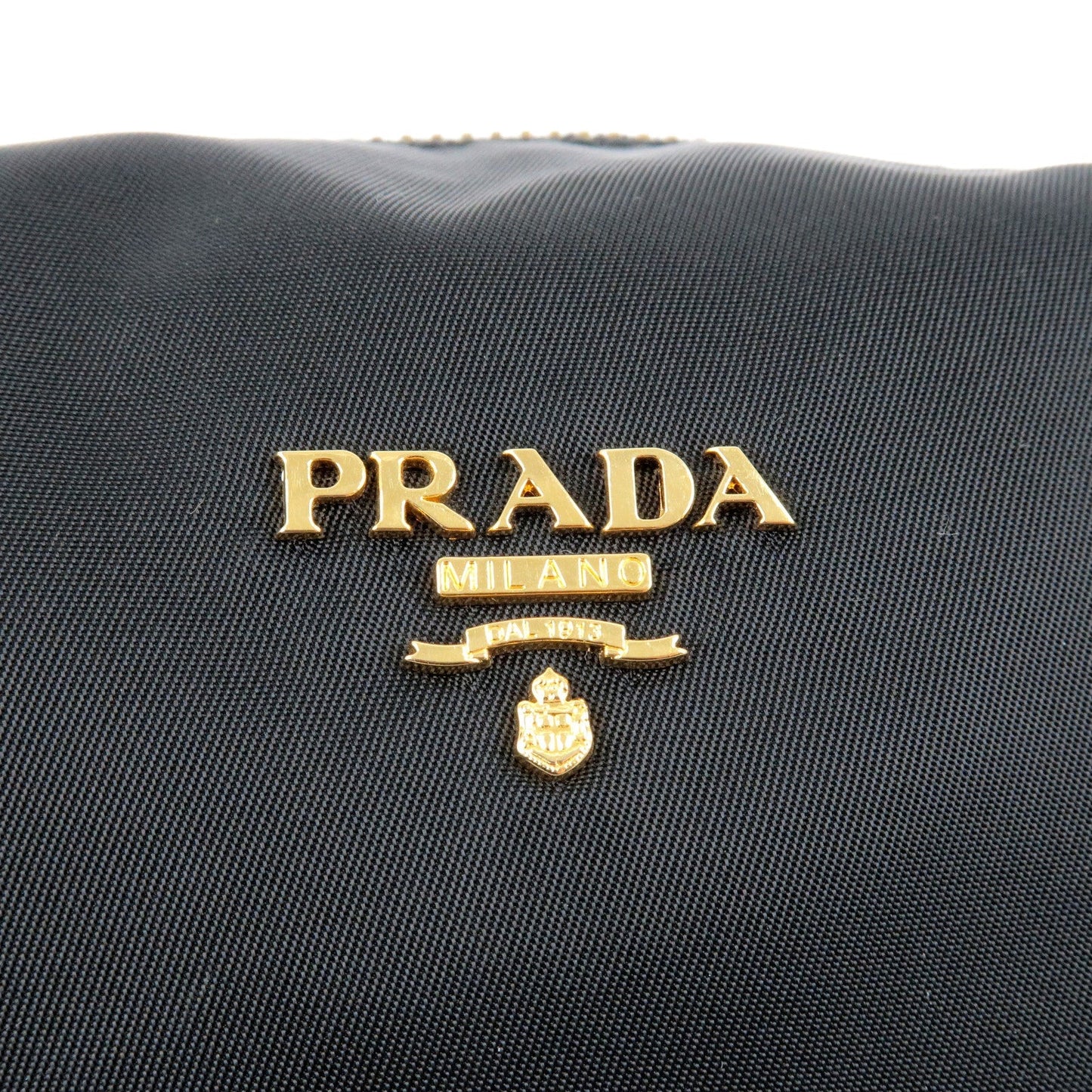 PRADA Nylon Cosmetic Pouch Cosmetics Bag NERO Black 1N1490