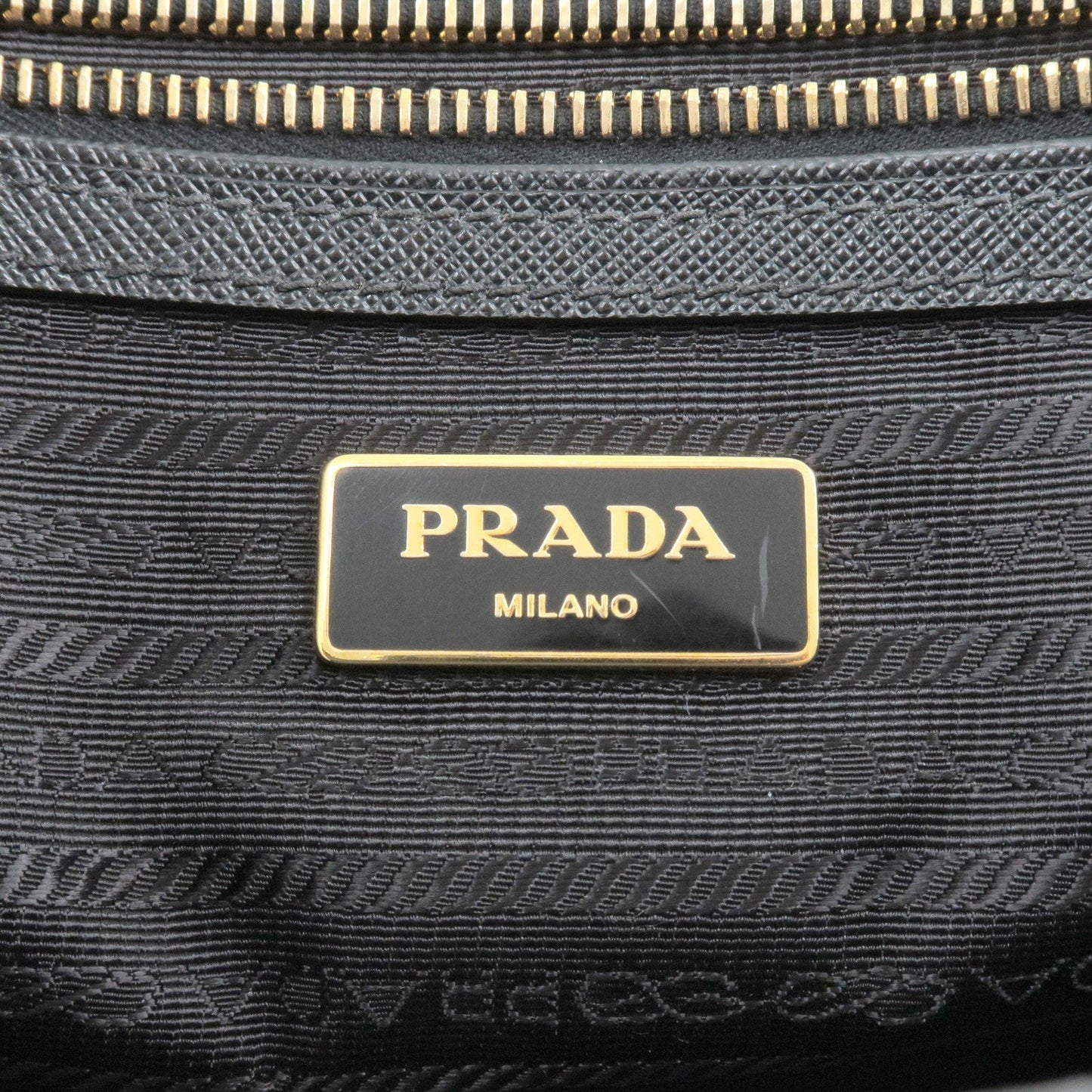 PRADA Leather 2Way Hand Bag Shoulder Bag NERO Black BN1801