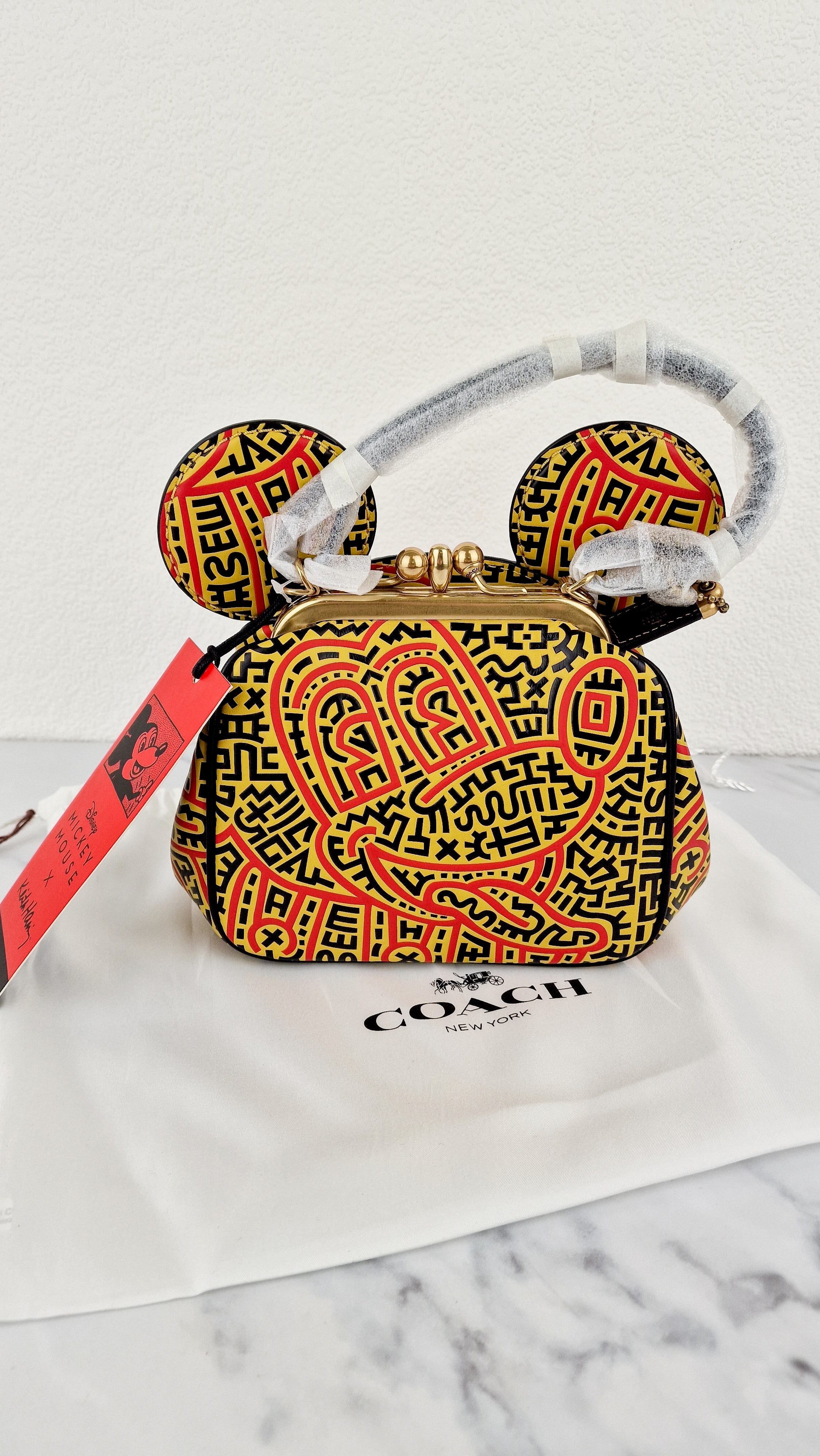 Coach Black hotsell Disney Mickey Mouse X Keith Haring Smooth Leather set