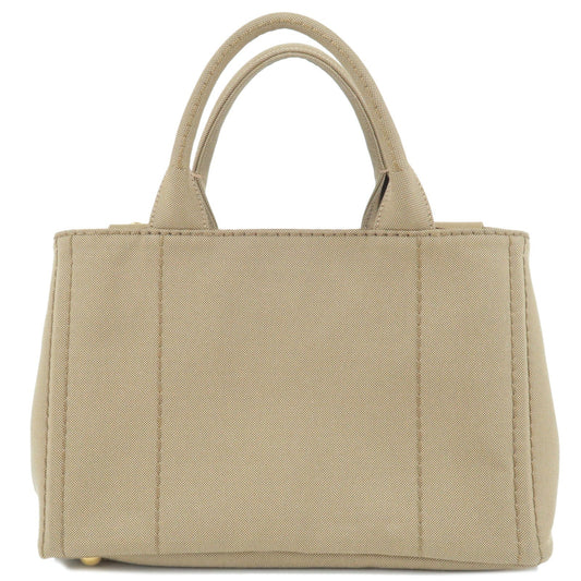 PRADA Canapa Mini Canvas 2Way Bag Shoulder Bag Beige 1BG439