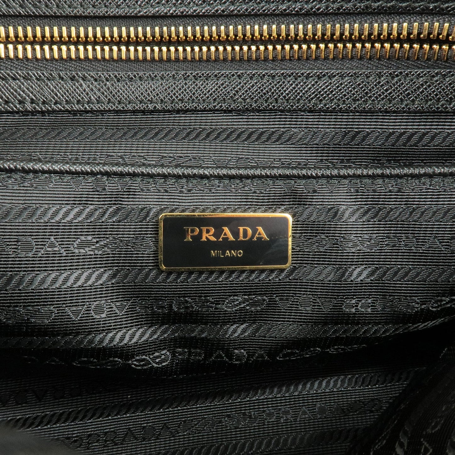 PRADA Logo Nylon Leather 2Way Bag Shoudler Bag Black NERO 1BB013