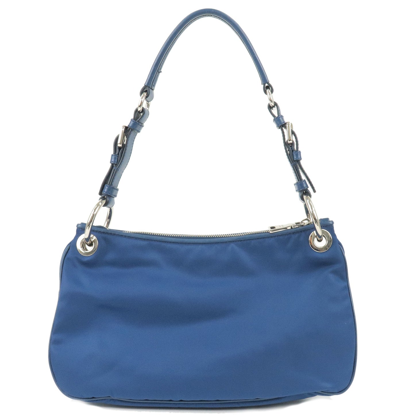 PRADA Logo Nylon Leather Shoulder Bag ROYAL Blue BR4894