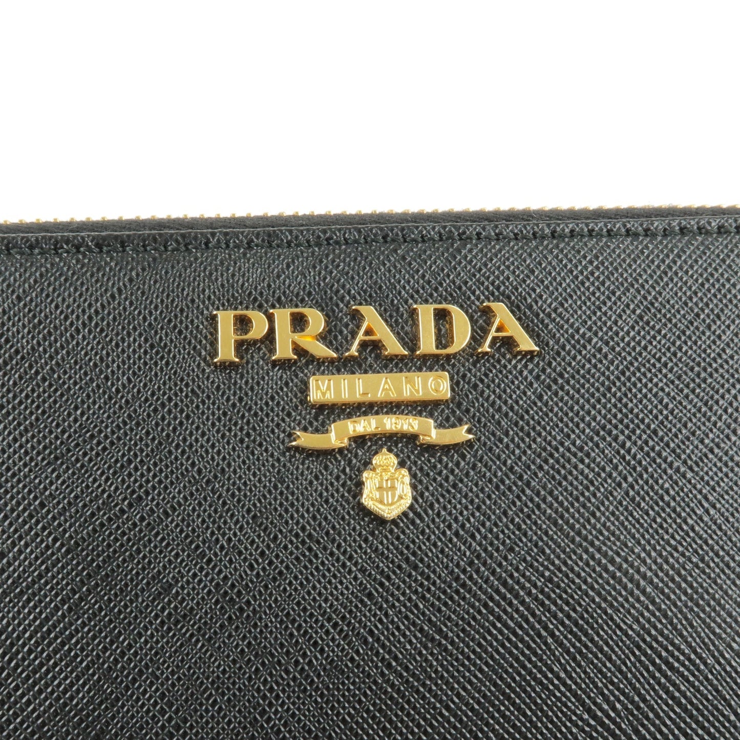 PRADA Leather Chain Wallet WOC Shoudler Bag NERO Black 1DH010