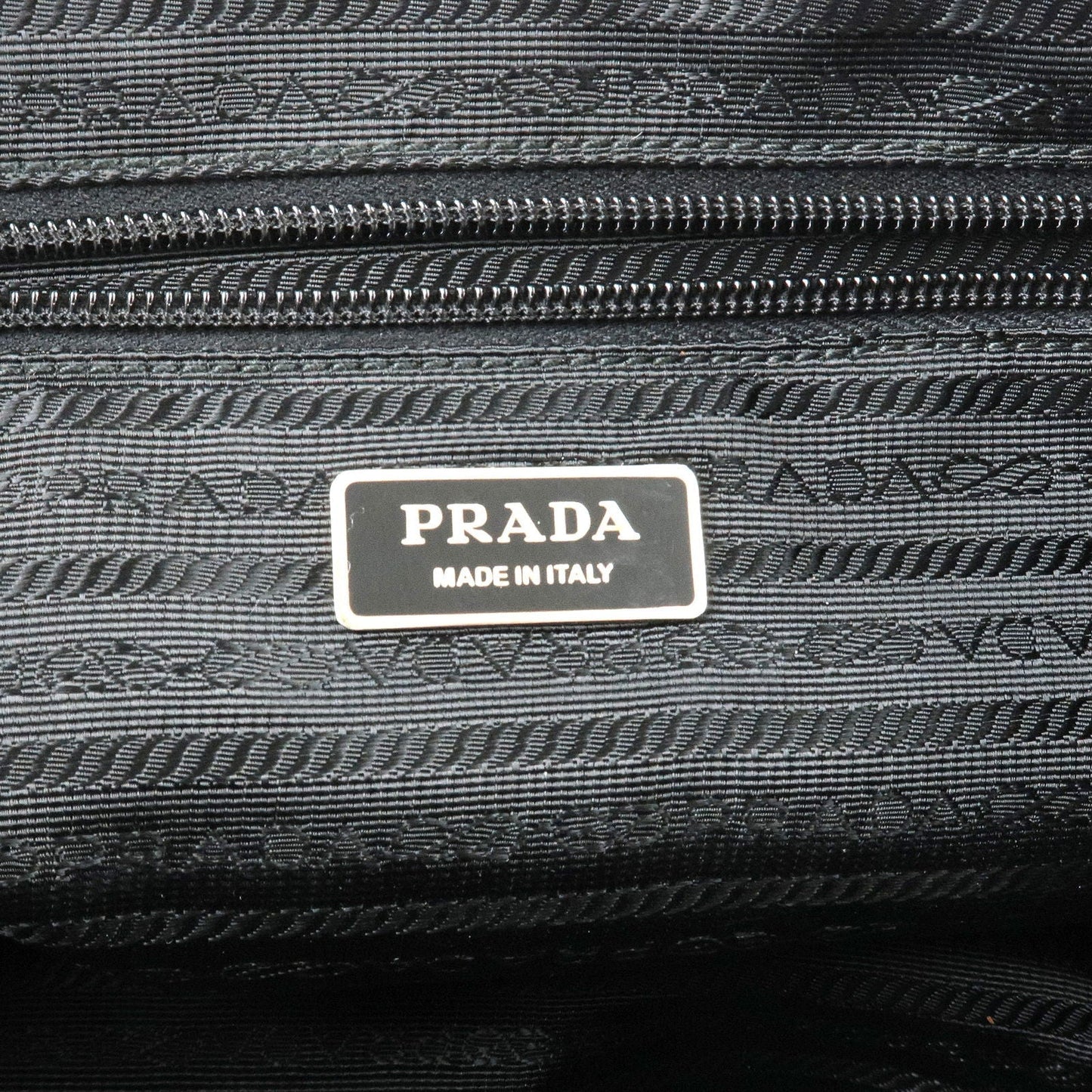 PRADA Logo Nylon Leather Shoulder Bag NERO Black BT0644