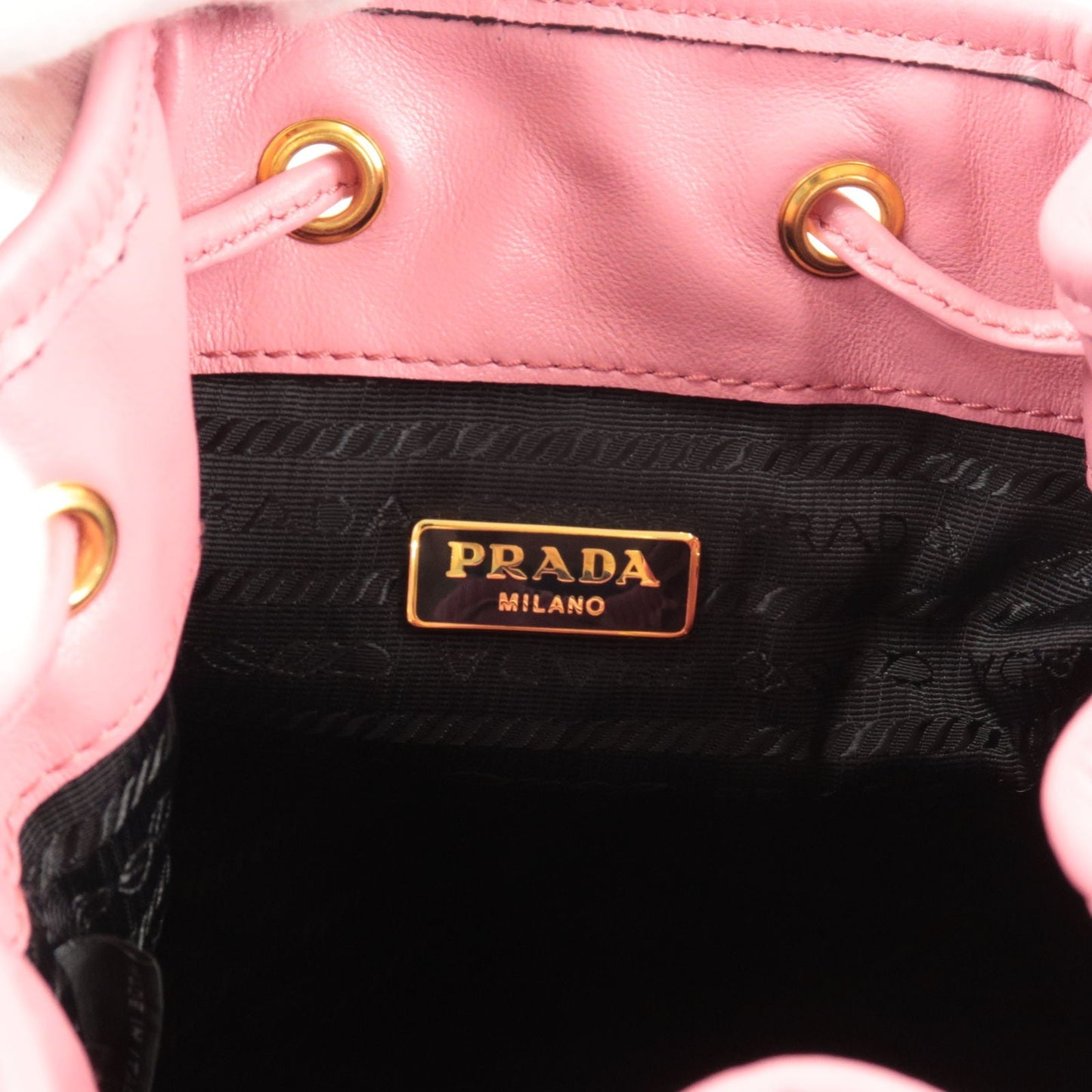 PRADA Leather 2Way Bag Hand Bag Shoulder Bag Pink 1BH038