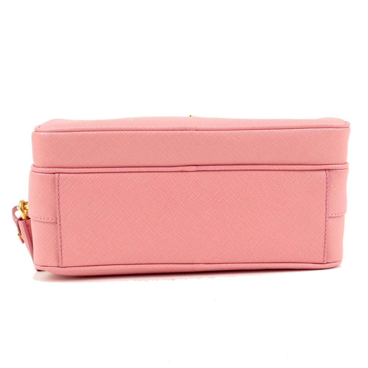 PRADA Logo Nylon Leather Crossbody Shoulder Bag Pink BT1010