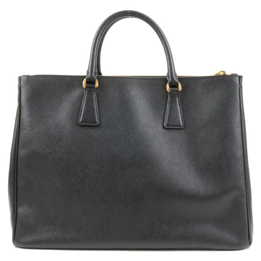 PRADA Logo Leather Hand Bag Tote Bag Black BN1786