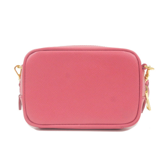 PRADA Logo Leather Crossbody Shoulder Bag Pink 1N1674