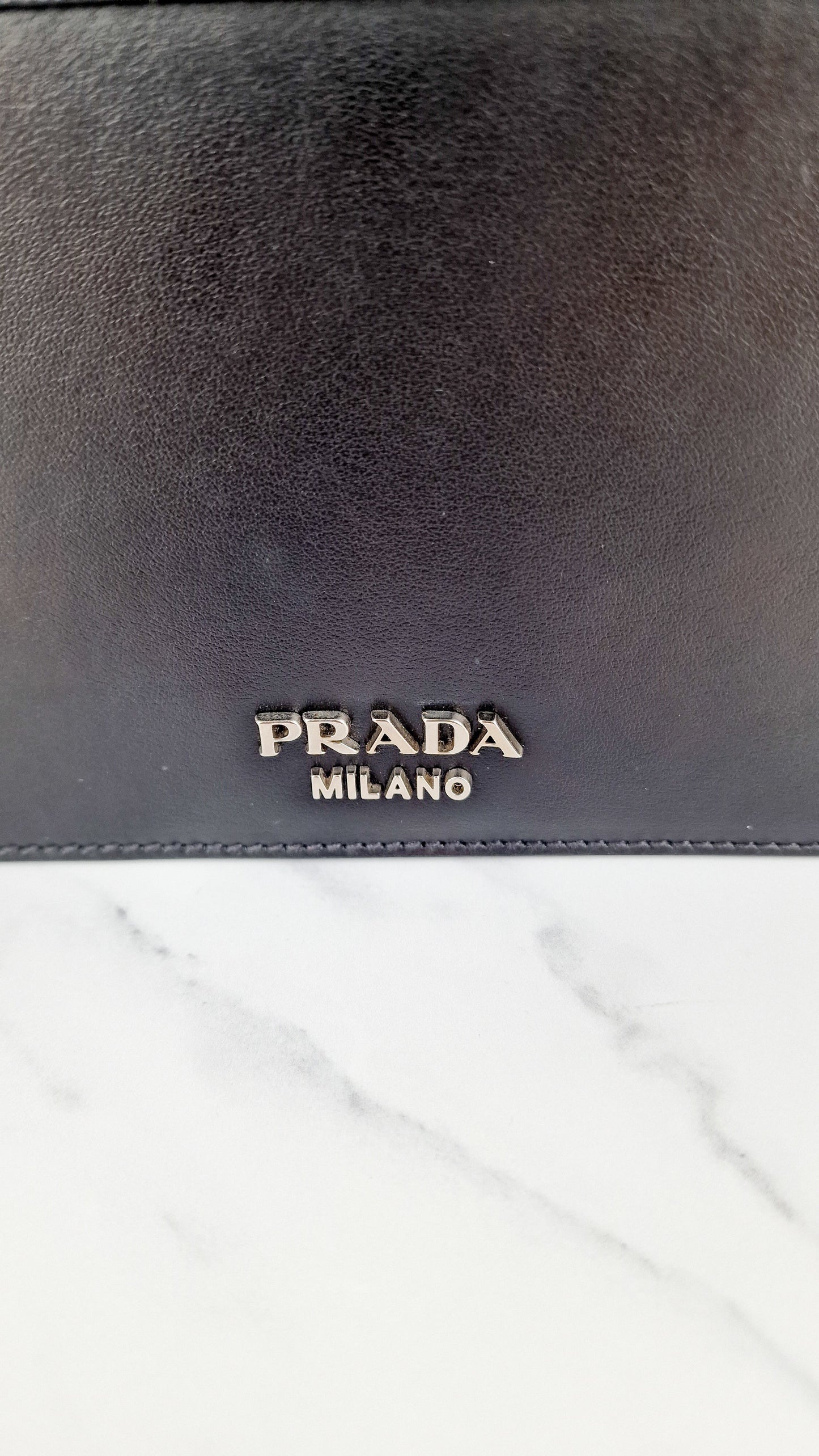 Prada Elektra Crossbody Bag in Black City Calfskin & Saffiano Leather with Green Racing Logo Prada 1BD121 Nero Verde