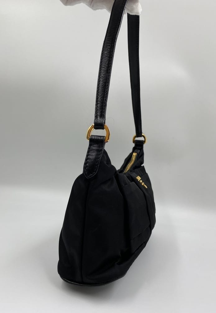 Prada Black Nylon Mini Bow Bag