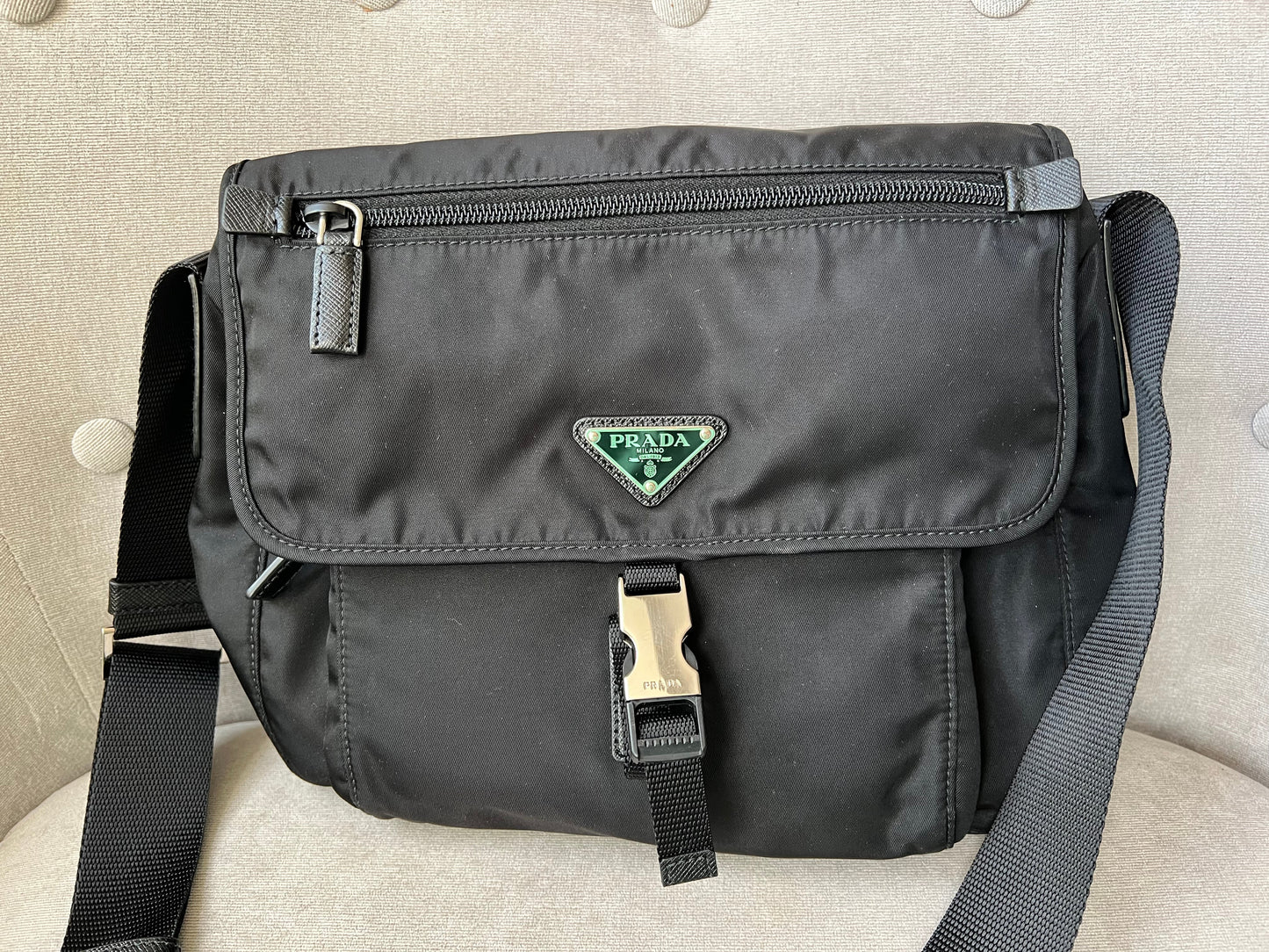 Prada Nylon Black Cross Body Satchel