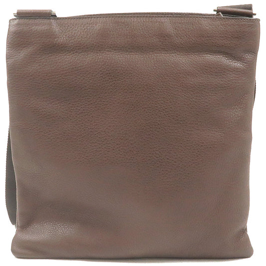 PRADA Leather Shoulder Bag Purse Brown