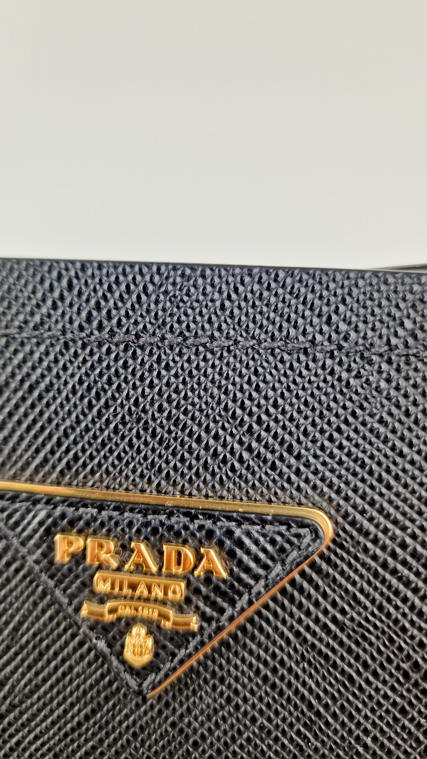 RARE Prada Double Medium Saffiano Cuir Black & Red Crocodile - Handbag Prada 1BG887