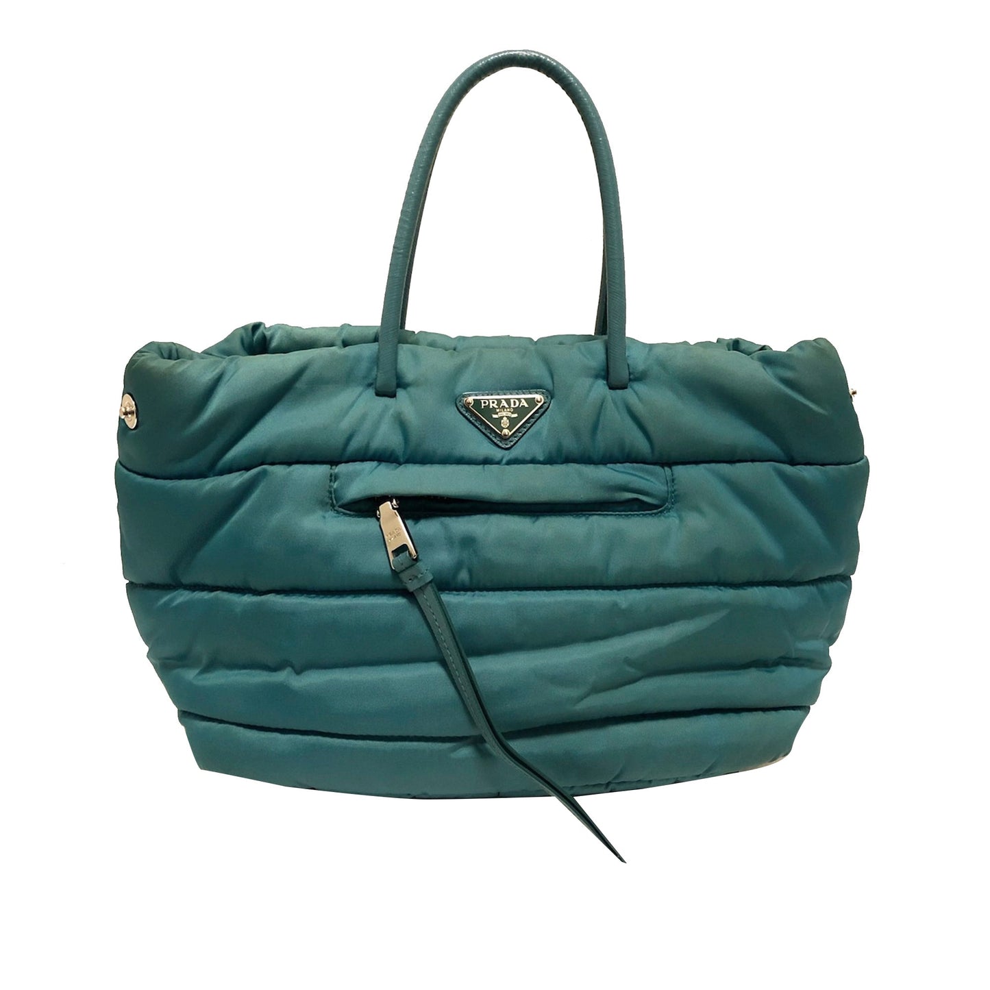 Prada Tessuto Bomber Tote Bag Green Nylon