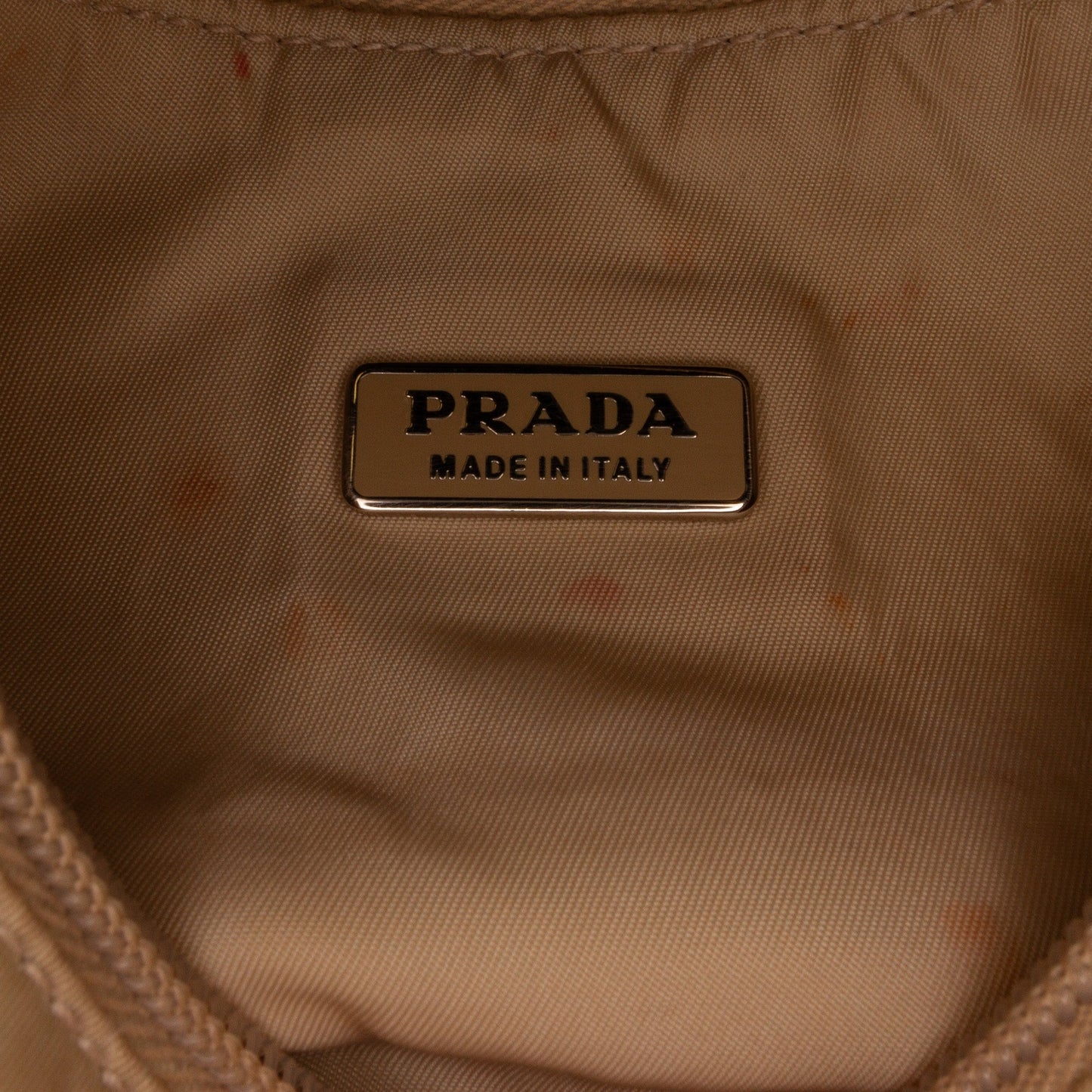 Prada Tessuto Baguette Brown Nylon Canvas