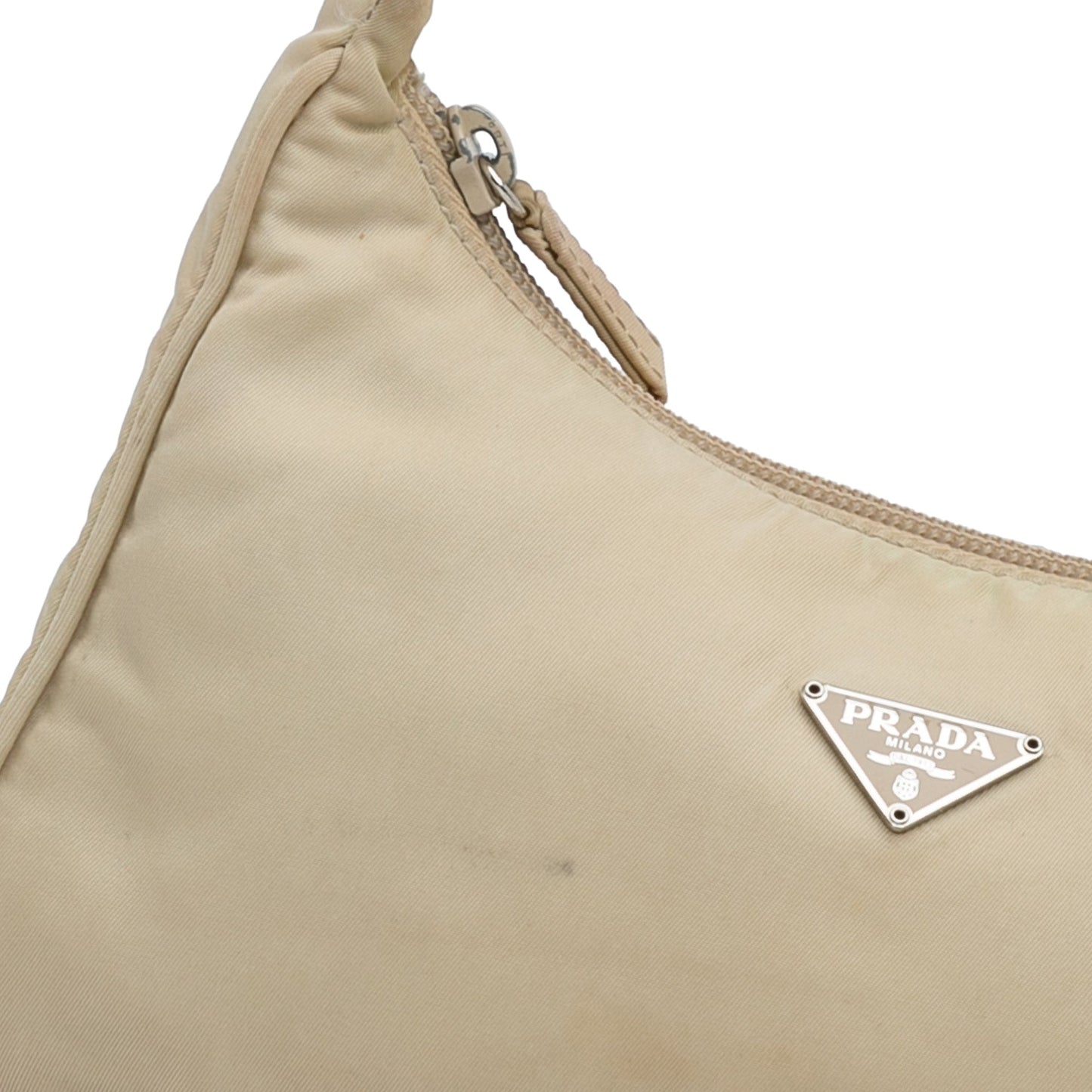 Prada Tessuto Baguette Brown Nylon Canvas