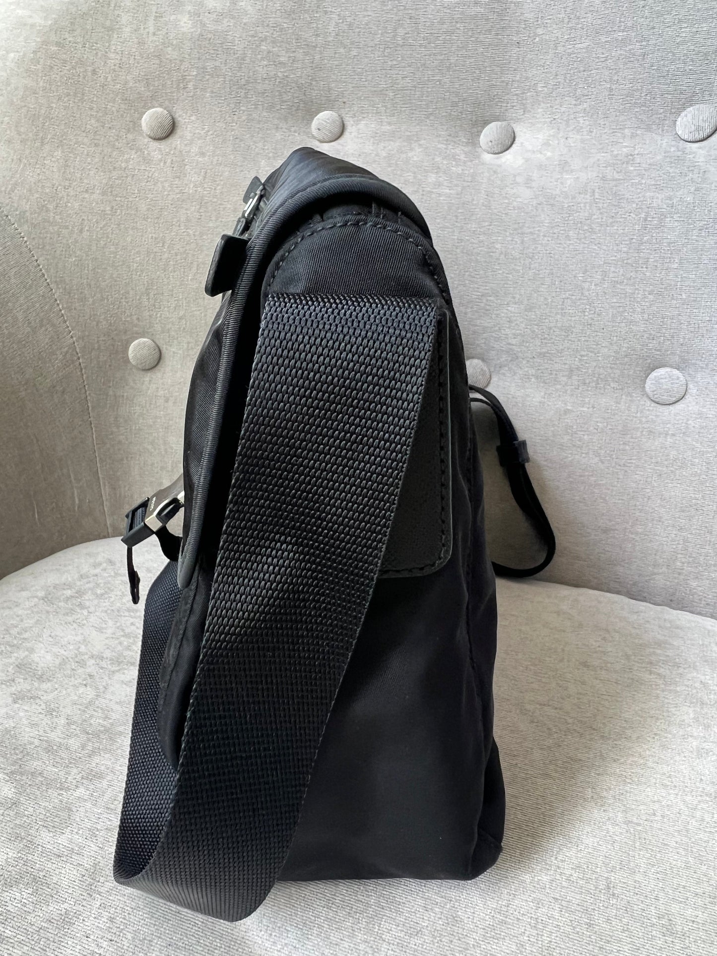 Prada Nylon Black Cross Body Satchel