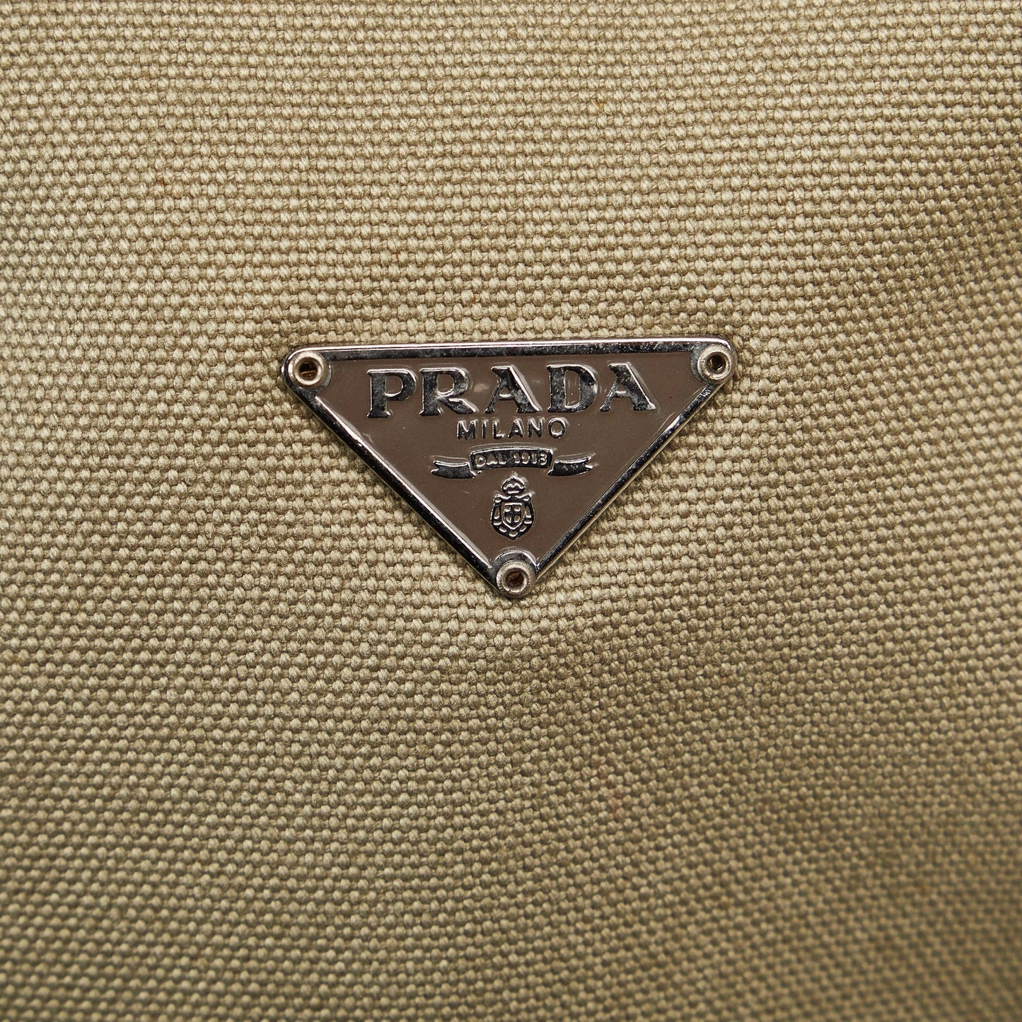 Brown Prada Canvas Tote Bag