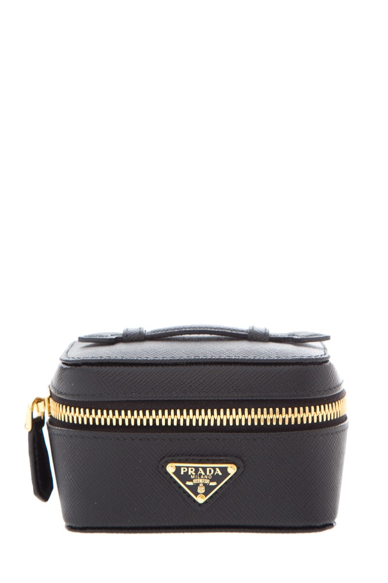 Prada Black Saffiano Leather Beauty Case