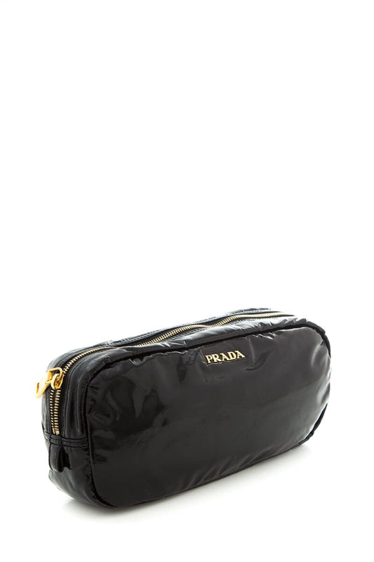 Prada Black Patent Pouch