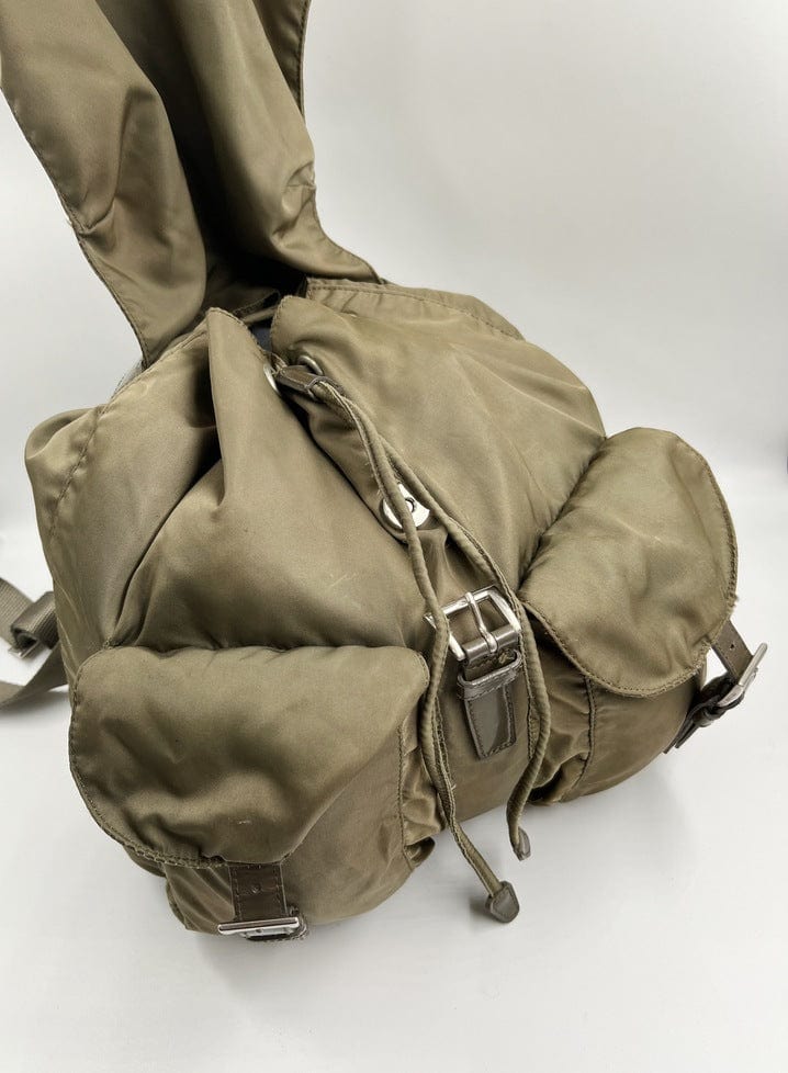 Prada Olive Nylon Backpack