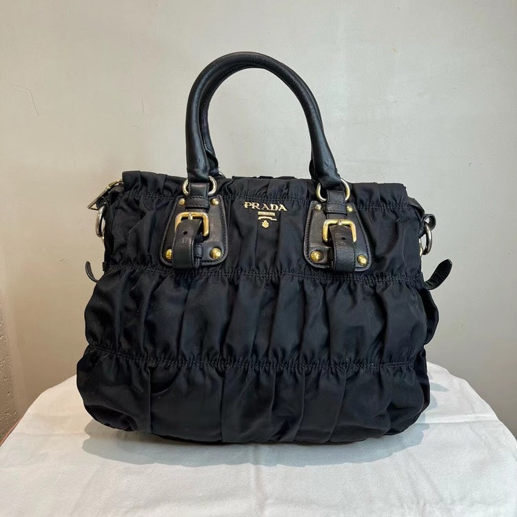 Prada Tessuto Nylon Gaufre Tote Nero Black