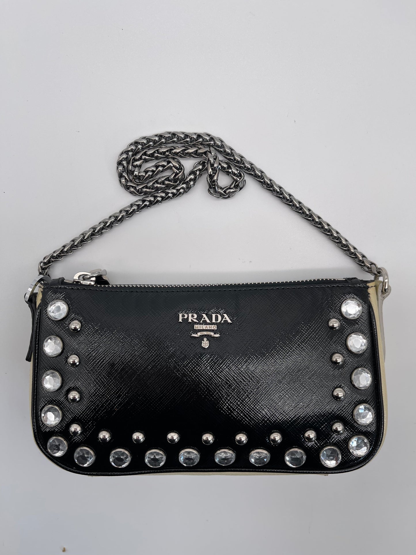 PRADA mini saffiano leather shoulder bag