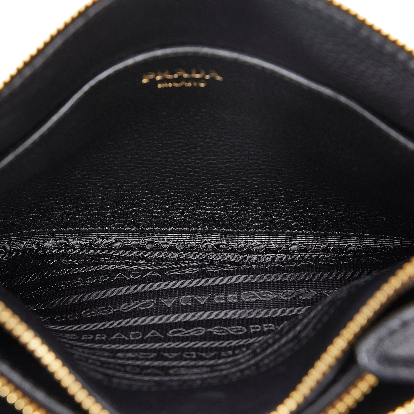 Prada Double Zip Crossbody Bag Black Vitello Daino