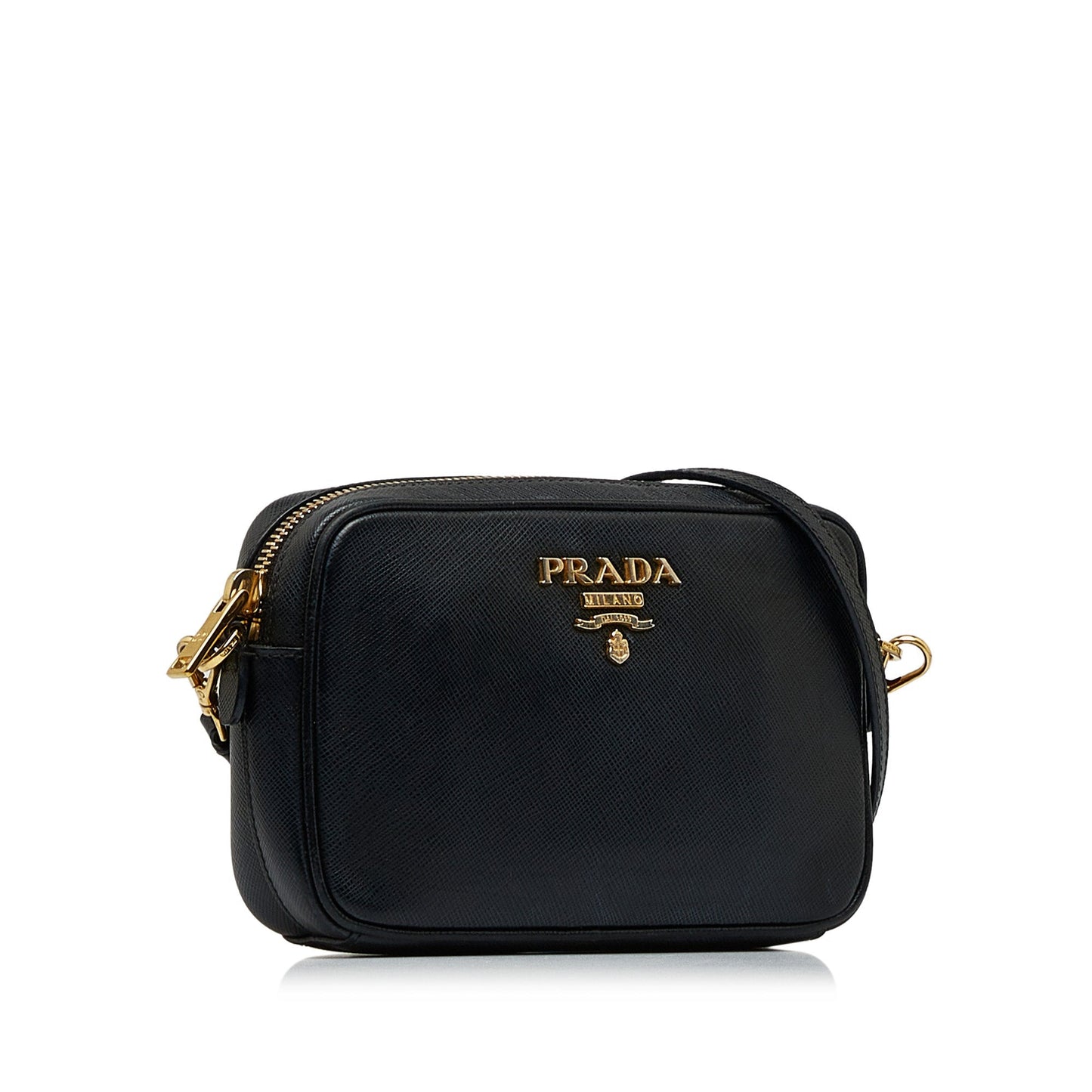 Prada Camera Bag Black Saffiano Lux