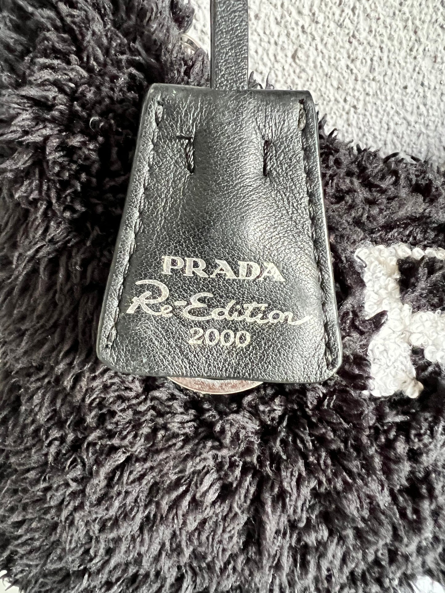 Prada faux fur re edition shoulder bag