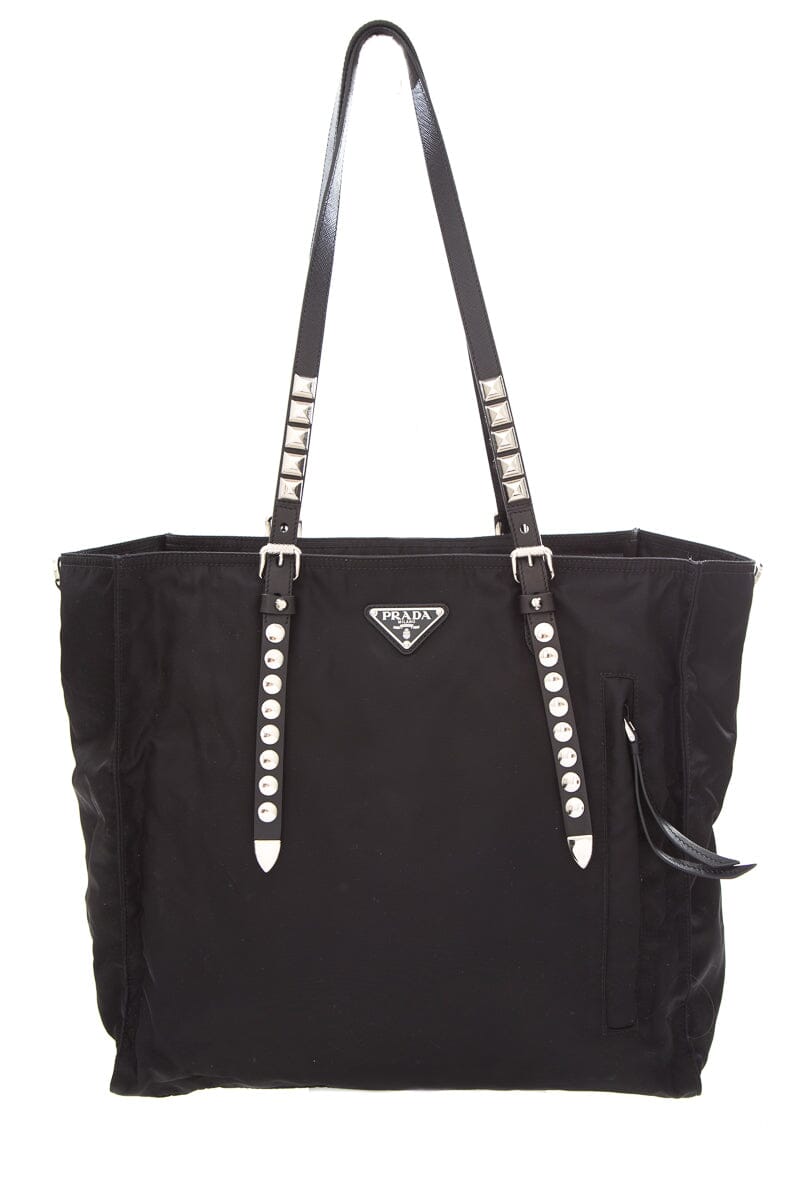 Prada VELA Nylon Studded Tote