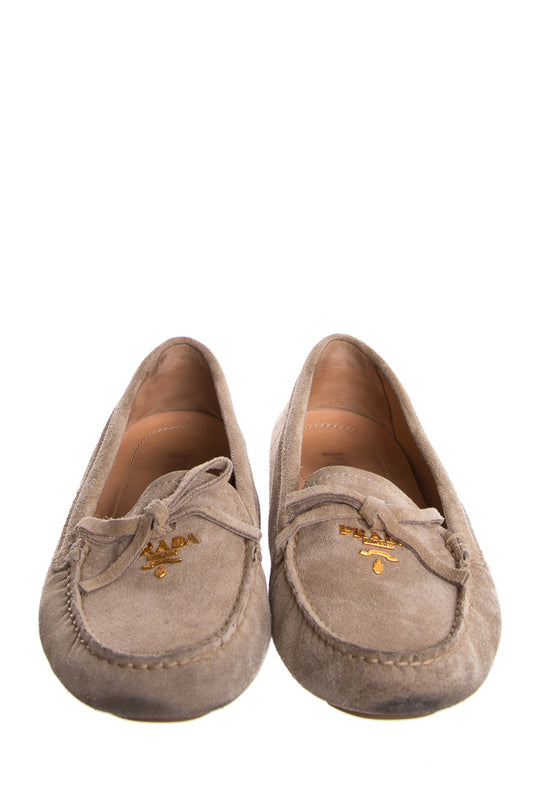 Prada Taupe Suede Loafers SZ 36.5