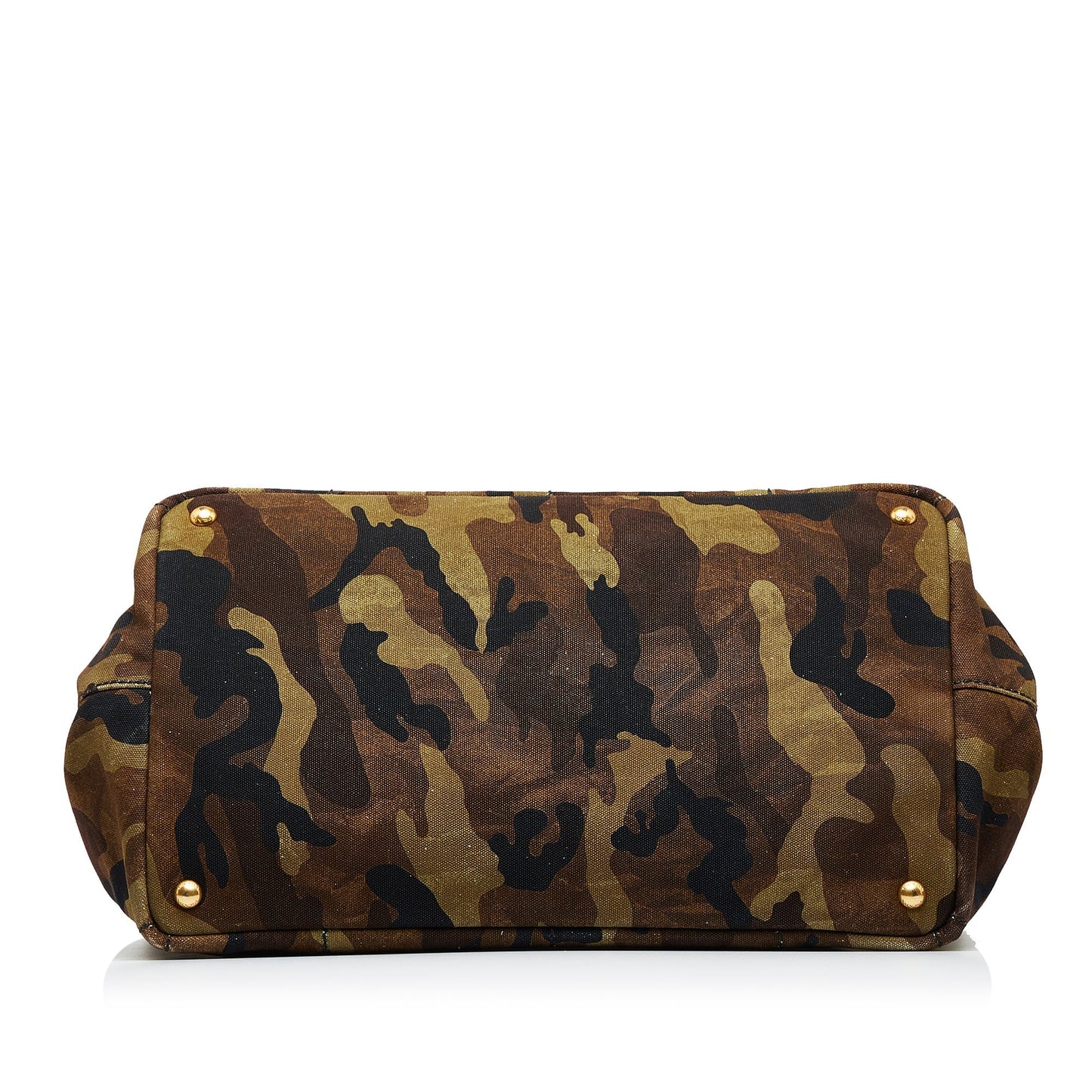 Brown Prada Canapa Camouflage Tote Bag