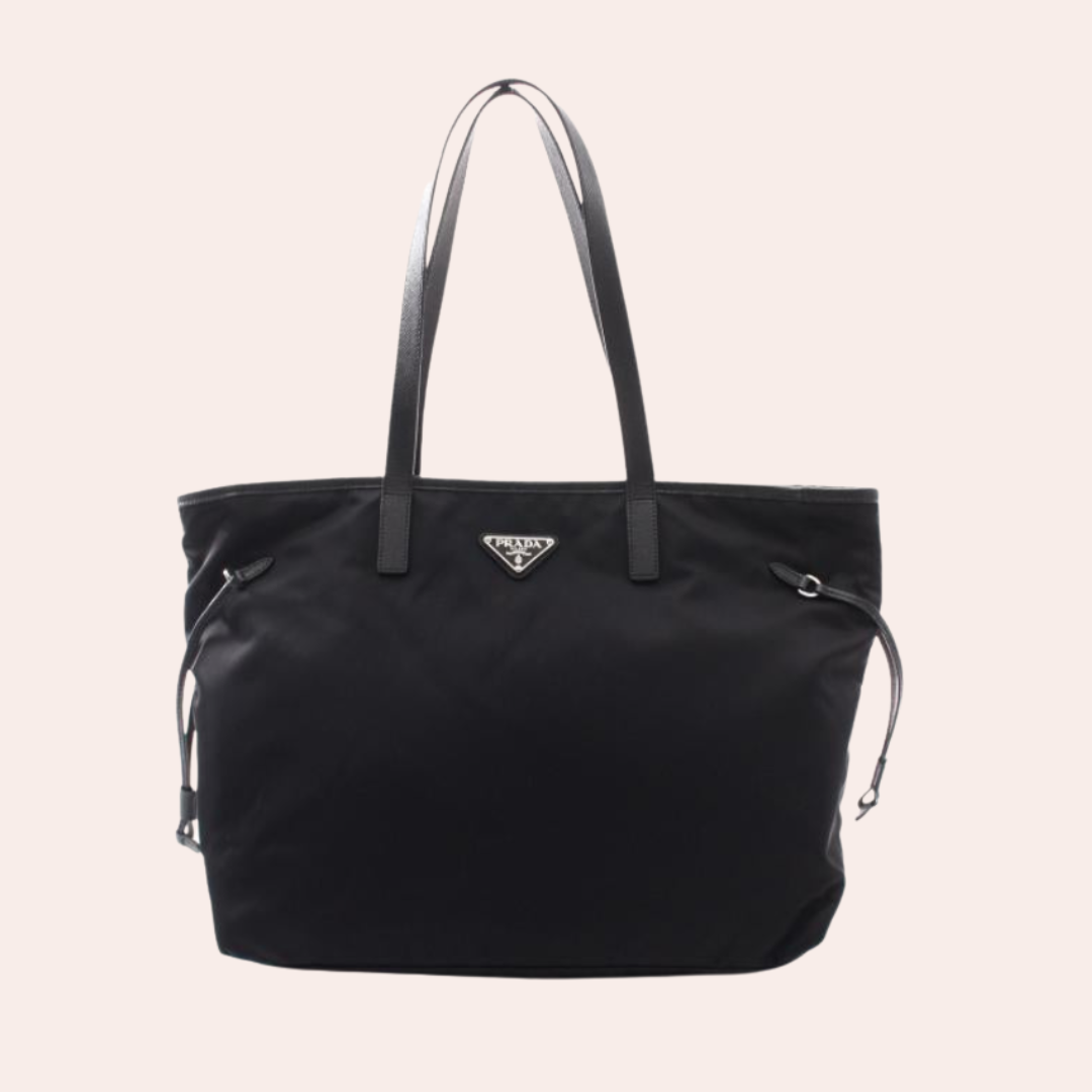 Prada Vela Tote Bag, Black, Nylon