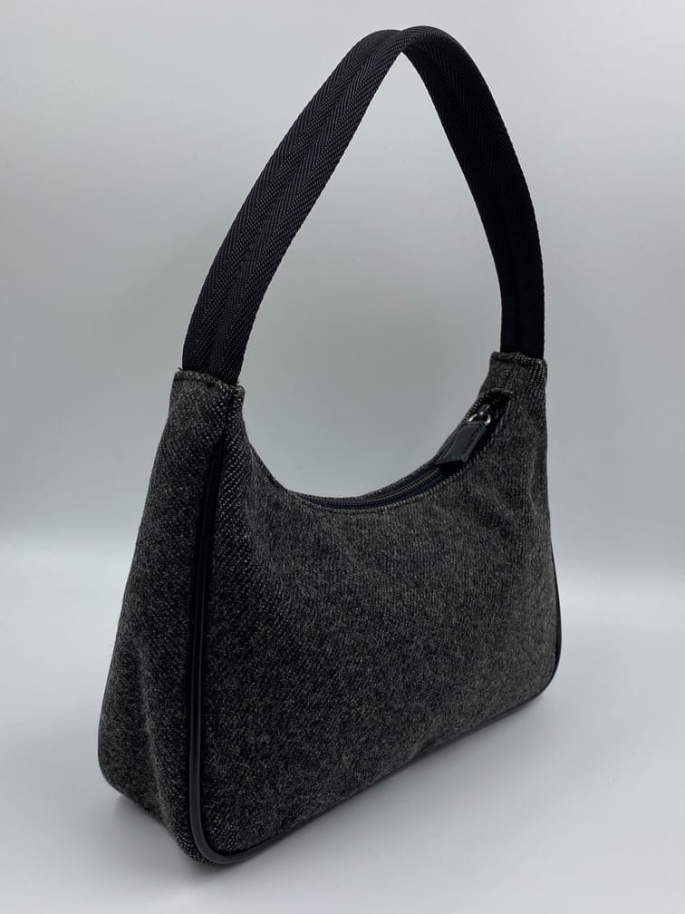 Prada Wool Shoulder Bag