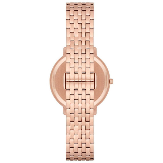 Ladies / Womens Rose Gold Stainless Steel Emporio Armani Designer Watch AR11006