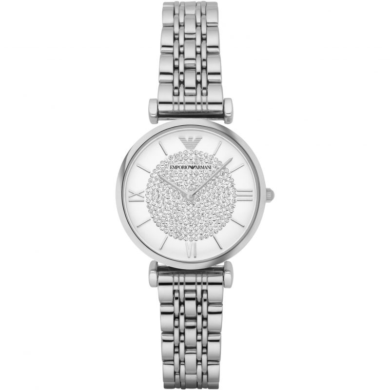 Ladies / Womens Stainless Steel Crystal Emporio Armani Designer Watch AR1925