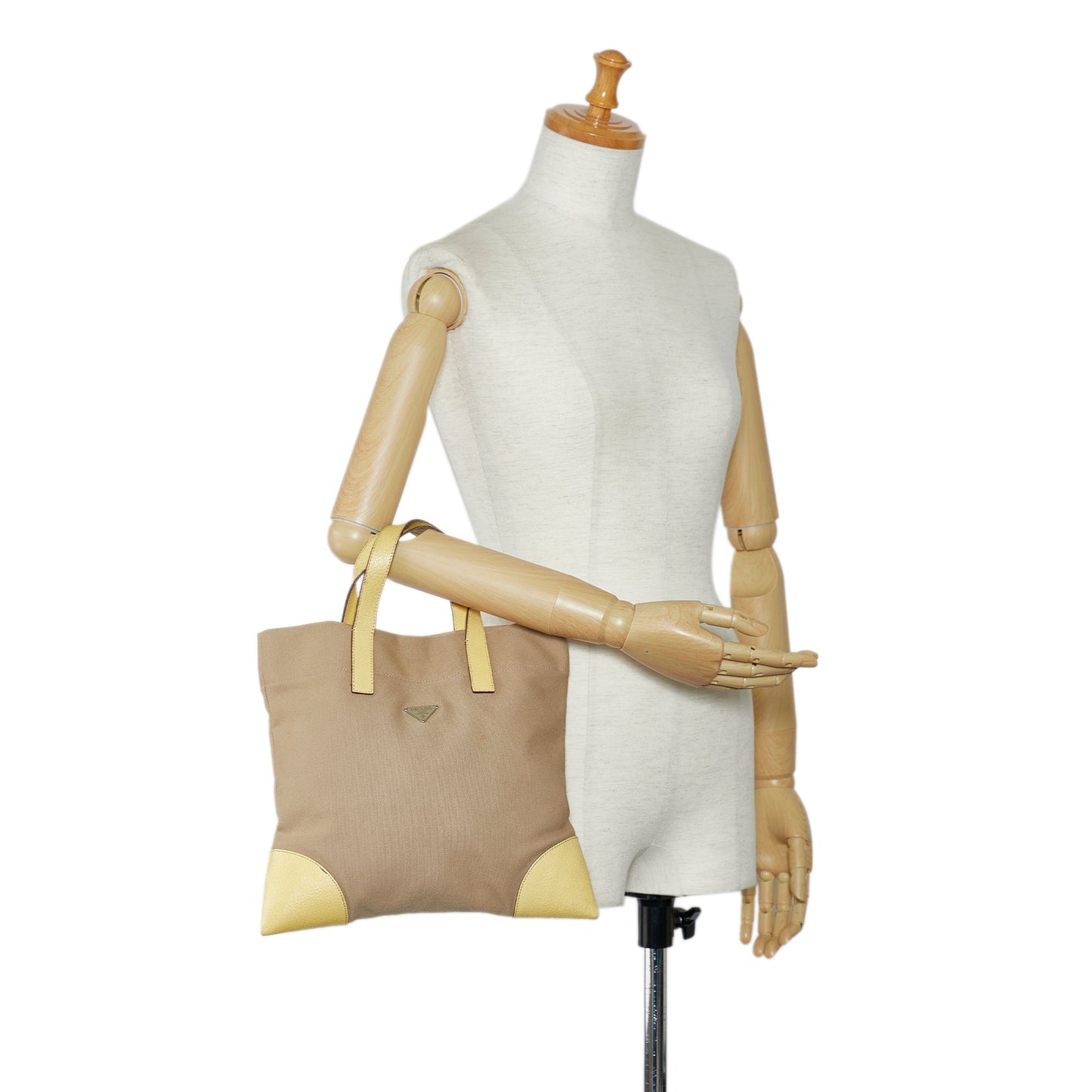 Beige Prada Canapa Tote