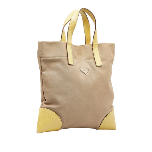 Beige Prada Canapa Tote