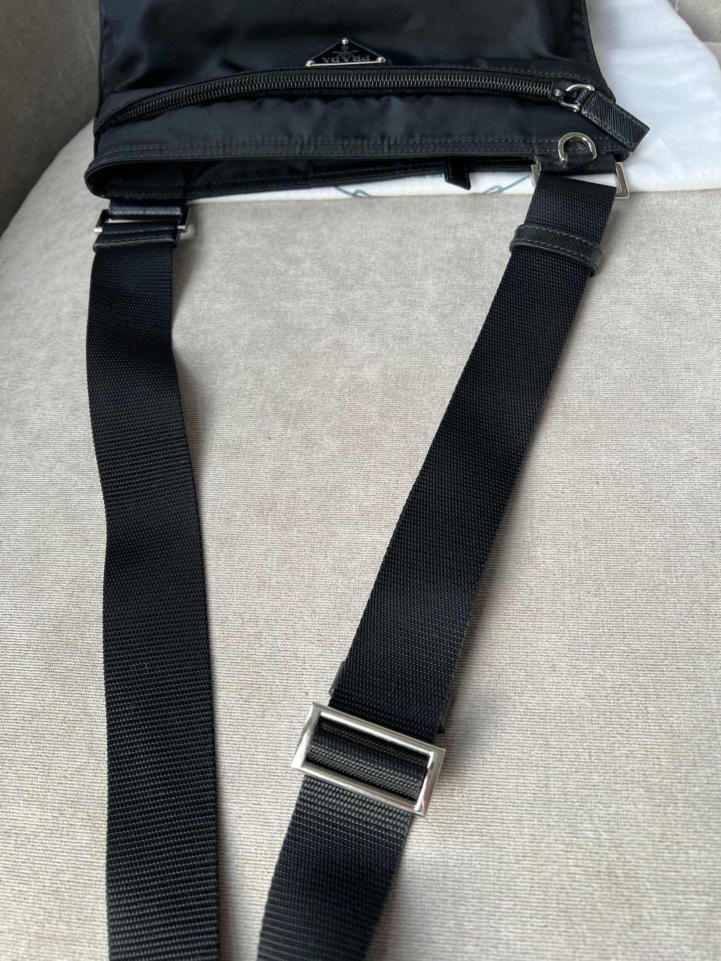 Prada Nylon Black Messenger Bag