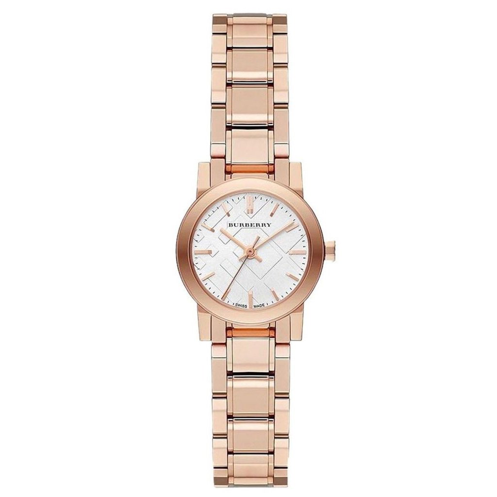 Ladies / Womens Swiss Rose Gold-Tone Stainless Steel Burberry Designer Watch BU9204