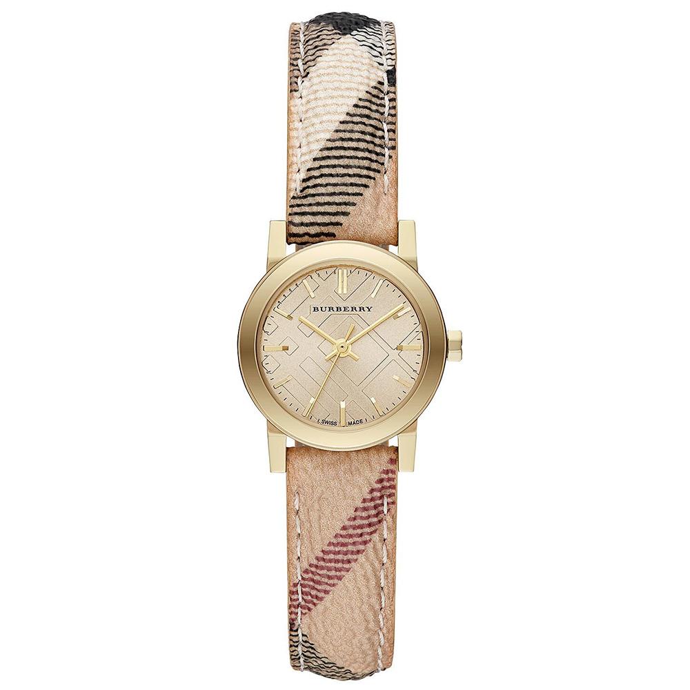 Ladies / Womens The Haymarket Check Fabric Strap Burberry Designer Watch BU9219