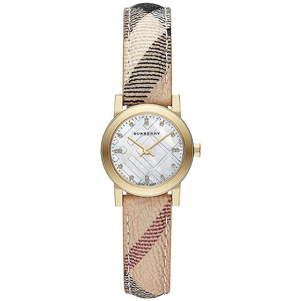 Ladies / Womens The City Diamond Haymarket Fabric Strap Burberry Designer Watch BU9226